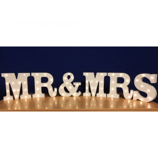 Mr & Mrs Light Up Letters
