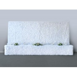 White or Ivory Shabby Flower Backdrop