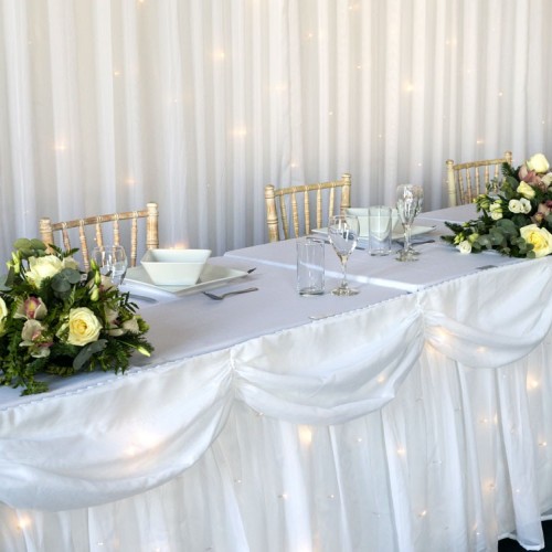 Table Skirts Starlight and Rose Wedding Table Skirts