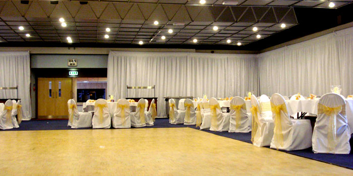 community hall wedding reception transformation