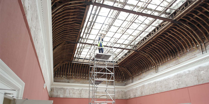 hall ceiling wedding reception transformation